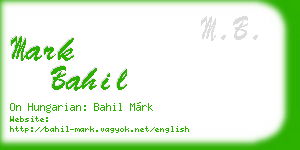 mark bahil business card